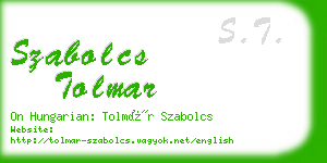 szabolcs tolmar business card